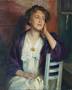 Young Woman in a Lilac Shawl