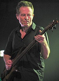 John Paul Jones plays bass guitar