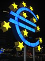 Image 14The Euro symbol shown as a sculpture outside the European Central Bank (from Symbols of the European Union)