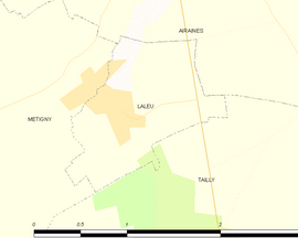 Mapa obce Laleu