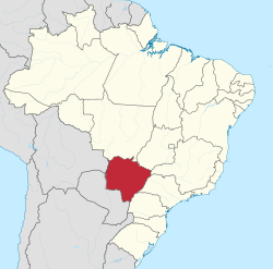 Location of State of Mato Grosso do Sul in Brazil