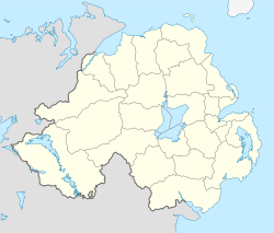 Ligging van Giant's Causeway op 'n kaart (Noord-Ierland)