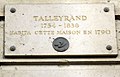 Talleyrand résida au no 17 en 1790.