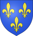 Blason traditionnel de la région d'Île-de-France depuis le VIIIe siècle