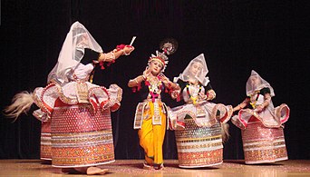 Rasa lila theatrical performance in Manipuri dance style.