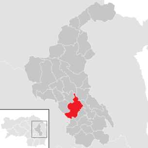 Lage der Gemeinde Sankt Ruprecht an der Raab im Bezirk Weiz (anklickbare Karte)