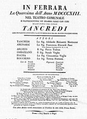 text-only poster for operatic performance, listing cast
