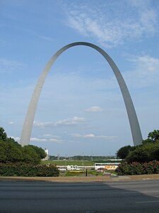 The Gateway Arch (St. Louis, Missouri) is a flattened catenary.