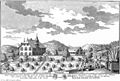 Schloss Üüdike 1742. Radierig vom David Herrliberger