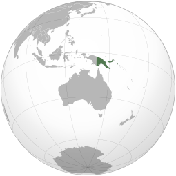 Localização Estado Independente da Papua-Nova Guiné