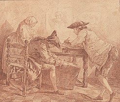 Young Artists in the Studio (ca.1763-65), re chalk, 35.2 x 41.2 cm., Metropolitan Museum of Art