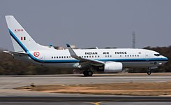 Indian Air Force's BBJ 737 with call sign Air India One (INDIA 1) is used for domestic travels by the President.