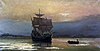 "Мейфлауър в Плимутското пристанище" (картина от Уилям Холсол, 1882 г.)