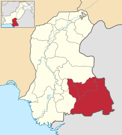 Map of Mirpur Khas Division