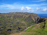 Rano Kau crater on Easter Island