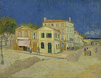 Gula huset eller Ett stort hus under en blå himmel, 1888. van Gogh-museet, Amsterdam.