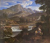 Joseph Anton Koch, Waterfalls at Subiaco, 1812–1813, a "classical" landscape to art historians