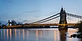 Image 42Hammersmith Bridge, opened in 1887, crosses the River Thames in west London.