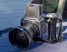 Hasselblad 500 C/M with Grip and Zeiss 40mm Distagon