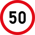 Speed limit of 50 km/h