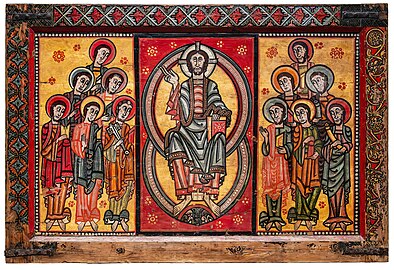 Frontal de altar de la Seo de Urgel, llamado "de los apóstoles" (es similar el frontal de altar de Ix).