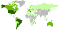 Mapa da diáspora italiana no mundo