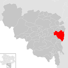 Poloha obce Scheiblingkirchen-Thernberg v okrese Neunkirchen (klikacia mapa)