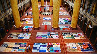 AIDS Memorial Quilt display in the Great Hall, 2012