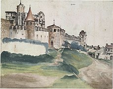 Le château de Trente par Albrecht Dürer en 1495.