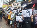 Image 4Protesters in Yangon carrying signs reading "Free Daw Aung San Suu Kyi" on 8 February 2021. (from History of Myanmar)