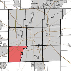 Map of Marion County with Decatur Township highlighted