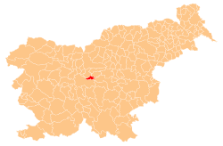 Location of the Municipality of Dol pri Ljubljani in Slovenia