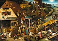 Los proverbios flamencos es un óleo sobre madera de roble realizado por el pintor flamenco Pieter Brueghel el Viejo en 1559. Sus dimensiones son de 163 × 117 cm. Está actualmente expuesto en la Gemäldegalerie de Berlín. Por Pieter Brueghel el Viejo.