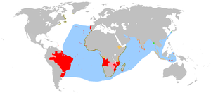 Anachronous map of the Portuguese Empire (১৪১৫-১৯৯৯)