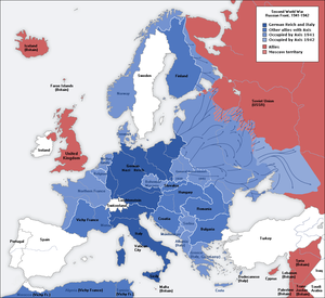 ဒုတိယ ကမ္ဘာစစ် (ဥရောပတိုက် ၁၉၄၁-၁၉၄၂) ၏ မြေပုံ