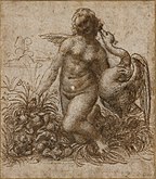 Study for Leda and the Swan (now lost), c. 1506–1508, Chatsworth House, England