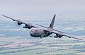 An AC-130J of the 4th Special Operations Squadron flies over Kansas in 2023.