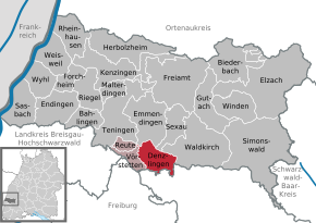 Poziția localității Denzlingen