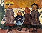 Quatro garotas em Åsgårdstrand. 1903. 87 × 111 cm. Munch Museum, Oslo