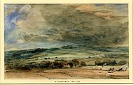 John Constable - London từ Hampstead Heath trong cơn bão, (màu nước), 1831