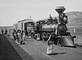Image 20Mexican Central Railway train at station, Mexico (from History of Mexico)