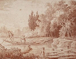 Ճամփորդություն նավակով (1774), սանգինա, 28.9 x 36.5 սմ, Վարշավայի ազգային թանգարան