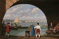 Partraszállás a Westminster hídnál (1818)