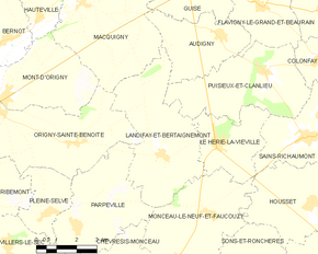 Poziția localității Landifay-et-Bertaignemont