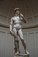Michelangeloren Dabid eskultura (Florentziako Arte Eder Akademia), Goi Pizkundeko artearen adibidea.