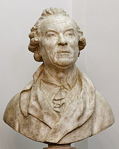 Busto de la naturisto Georges-Louis Leclerc, Comte de Buffon de Jean-Antoine Houdon (18a jarcento)