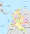 Politikal a mapa ti Colombia