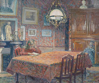Sous la lampe, Henri Lebasque, 1904.