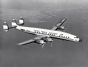 A Lockheed Constellation with a triple tail