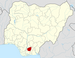 Mapa da Nigéria destacando o estado Imo